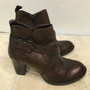 Born Copper Metal Booties